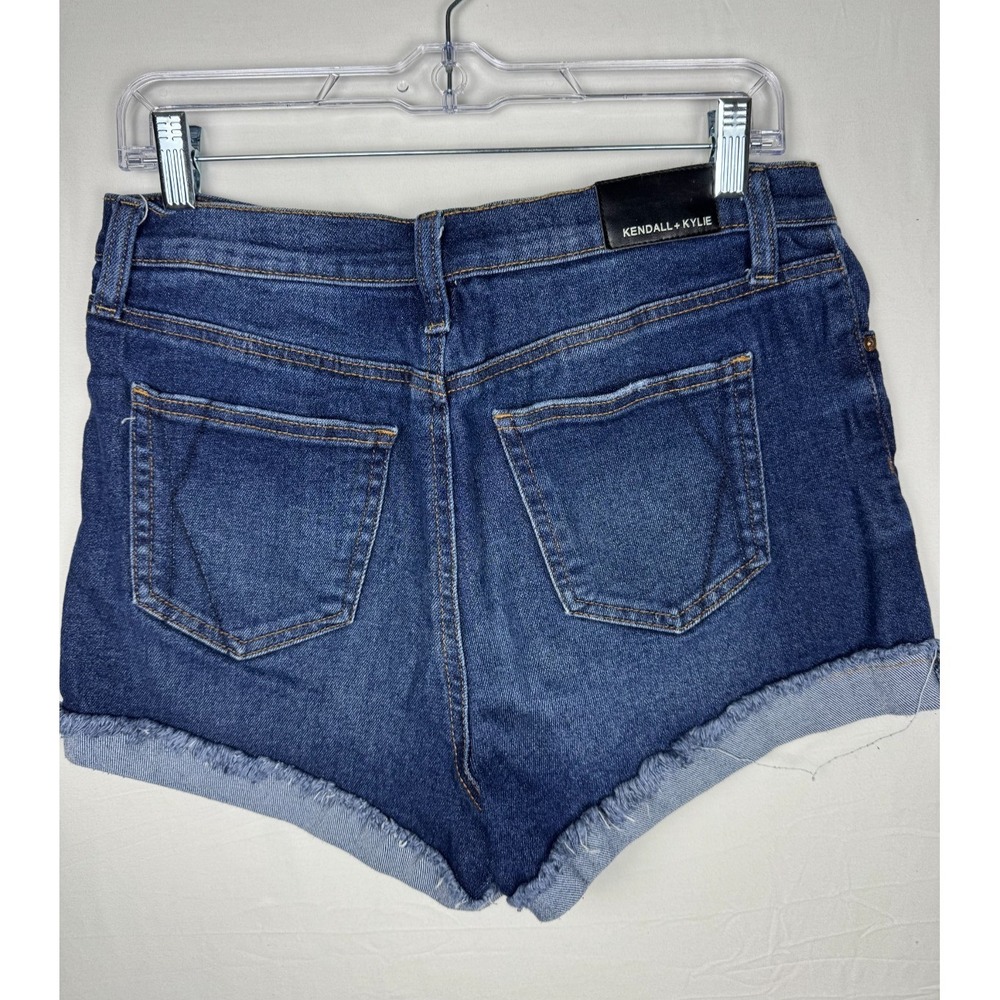 Kendall + Kylie High Rise Denim Shorts The Drifter Raw Hem Jean Shorts Size 9/29 - Picture 2 of 4